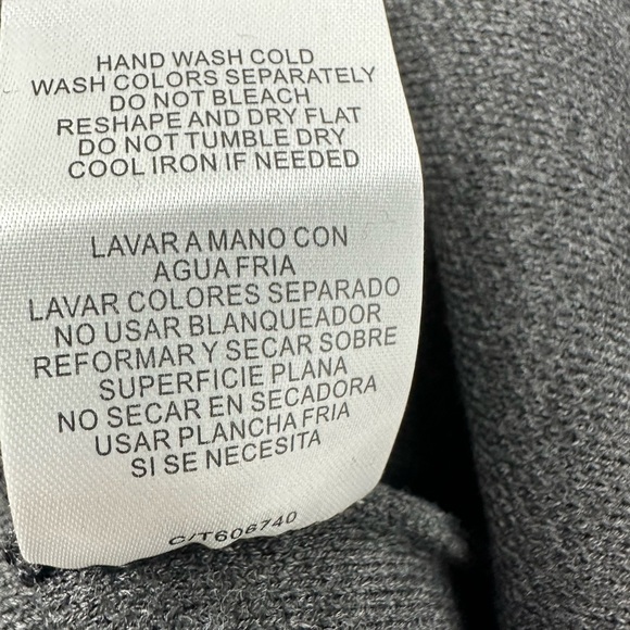 Gabby Skye Sweater Dress Womens Graphite Sz L 3/4 Sleeve Flare Cuff Knit NEW Q7 - Picture 7 of 8